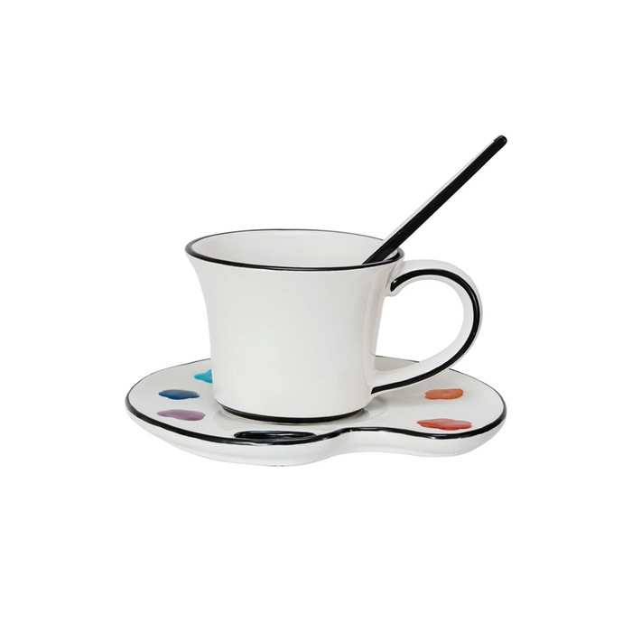 Paint Palette Cup & Saucer 8829