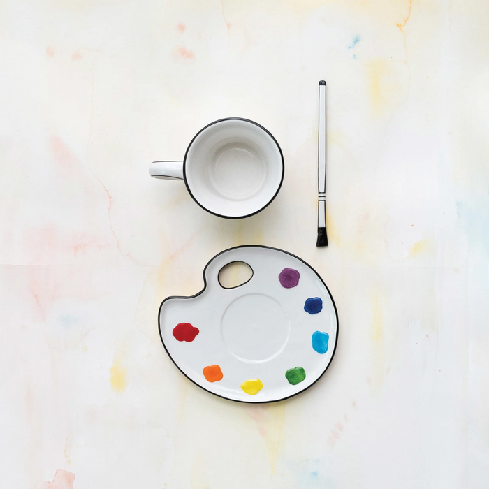 Paint Palette Cup & Saucer 8829
