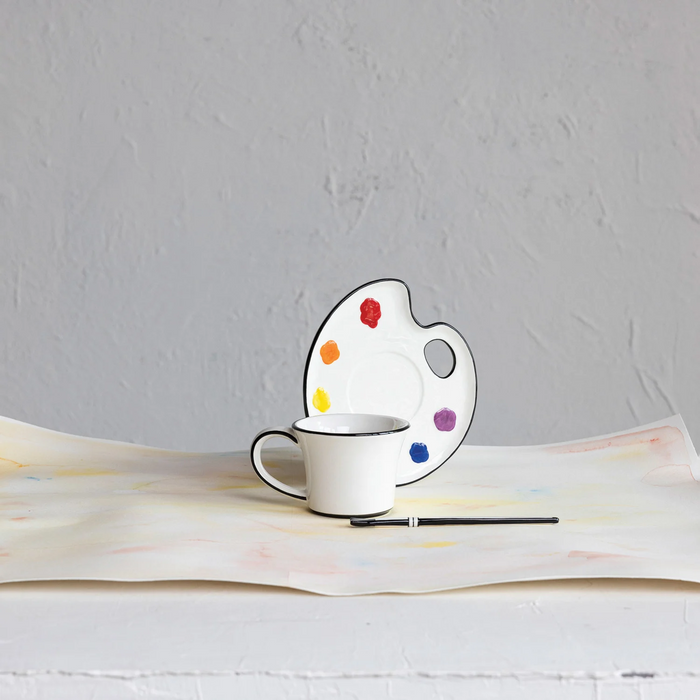 Paint Palette Cup & Saucer 8829