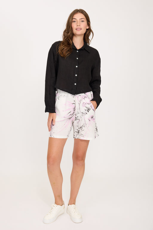 Cropped Linen Blouse 0350