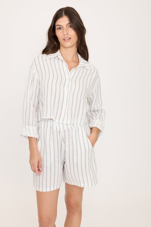 Cropped Linen Blouse 0350