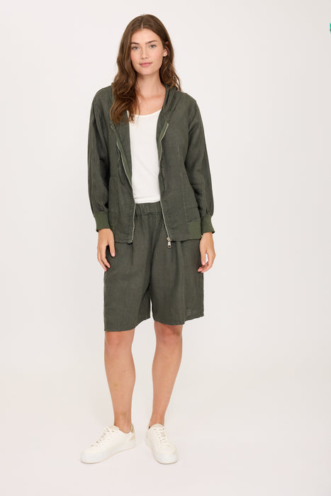 Linen Hooded Jacket 0336