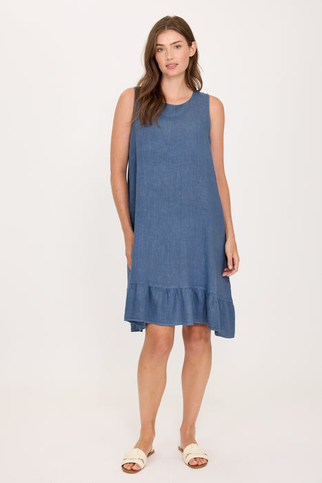 Linen Tie Back Dress 25021