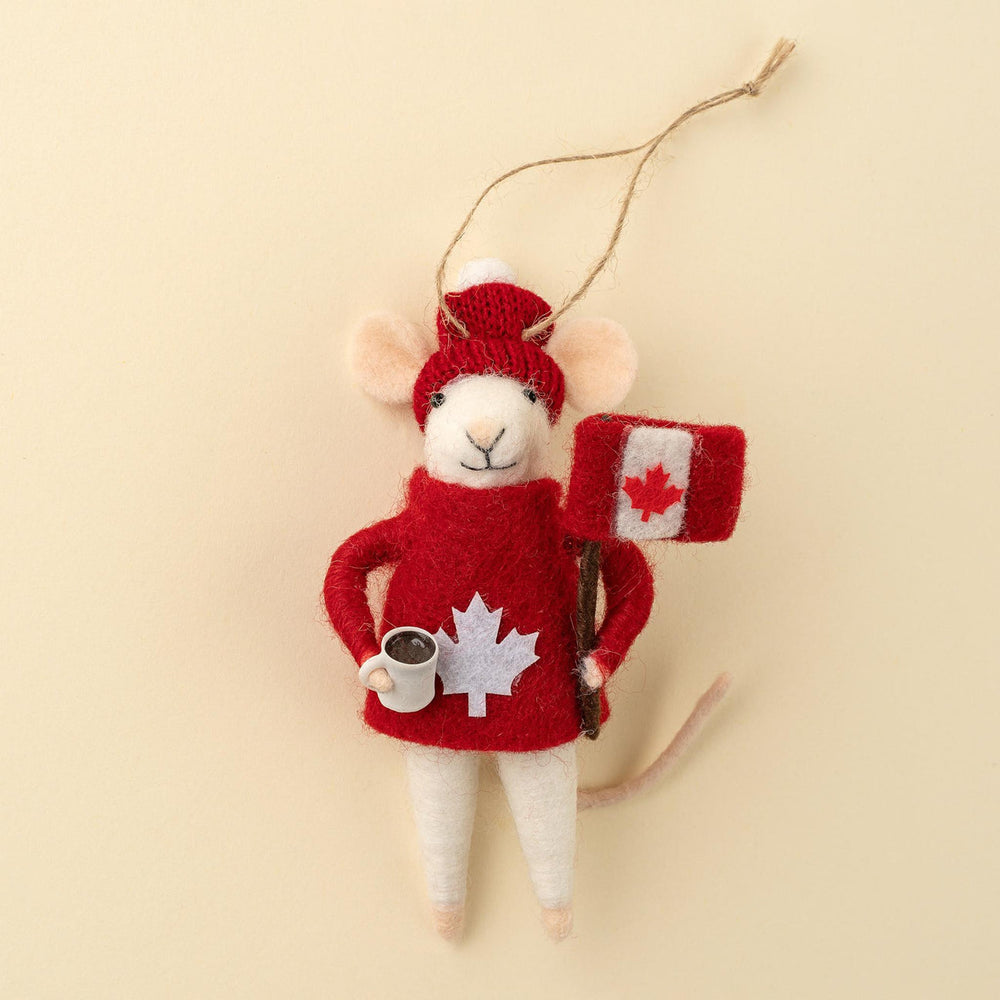 Cozy Canuck Mouse Holiday Ornament 5-1880