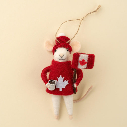 Cozy Canuck Mouse Holiday Ornament 5-1880