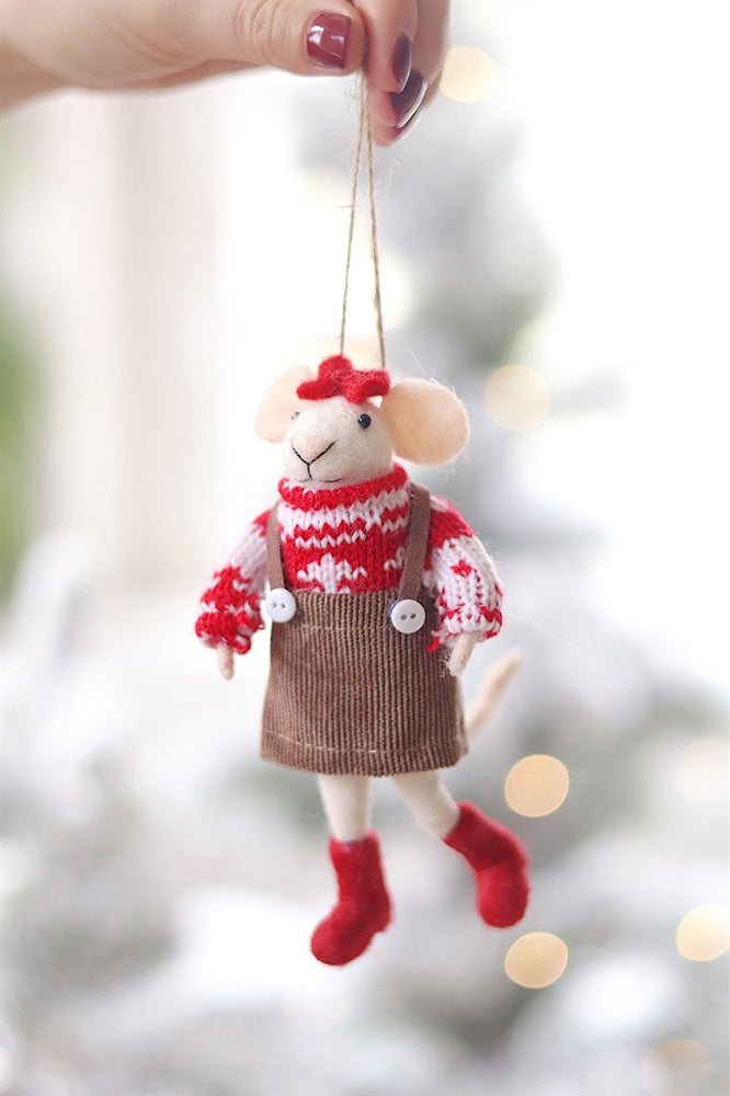 Merry Mabel Mouse Holiday Ornament  5-1983