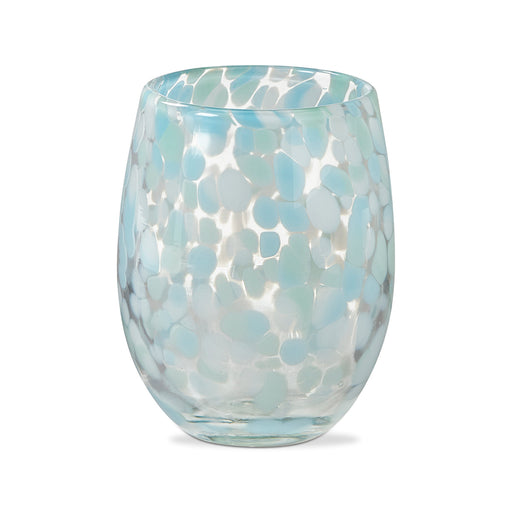 Confetti Stemless Wine Glass Light Blue