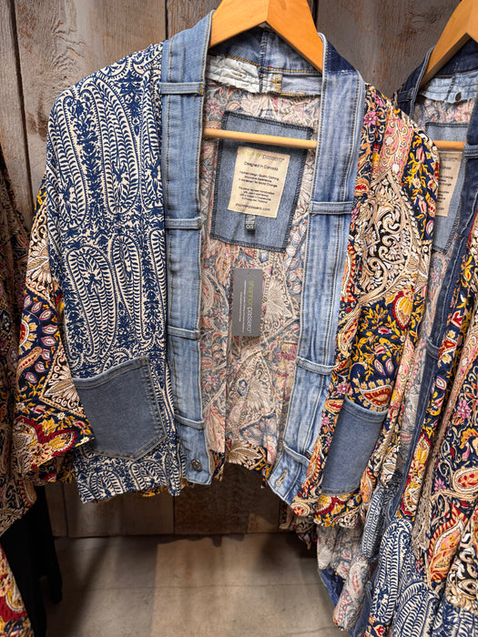 Karol Cardigan Blue Paisley Mix 5262