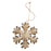 Wooden Fluffy Snowflake Ornament S, Whitewash 3035