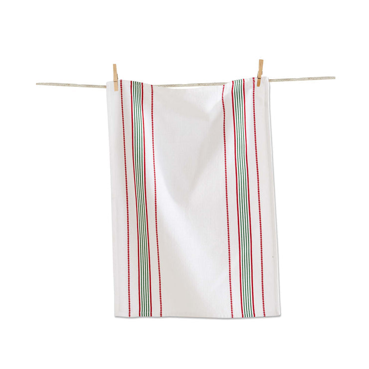 Holiday striped dish towel