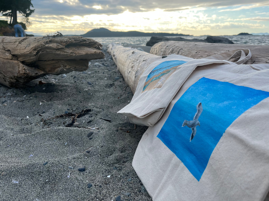 Coastal Hand Painted Tote Bags