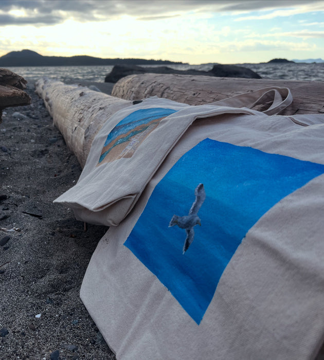 Coastal Hand Painted Tote Bags