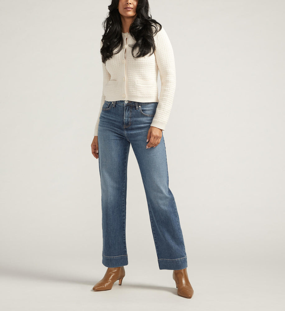 Sophia Eiffel Blue High Rise Wide Leg Jeans