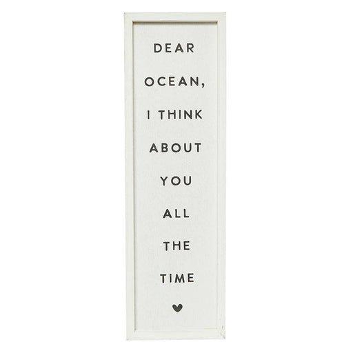 Dear Ocean Wood Sign