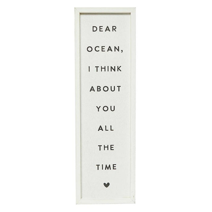 Dear Ocean Wood Sign