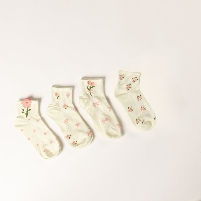 Floral & Bow Socks