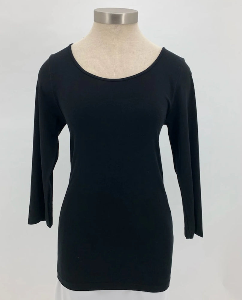 Pure Essence 101-4466 Bamboo Scoop Neck 3/4 Sleeve Top