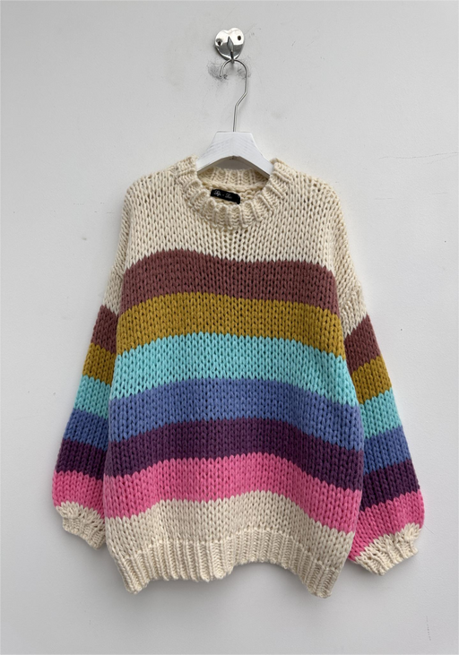 Shania Multicoloured Striped Crewneck