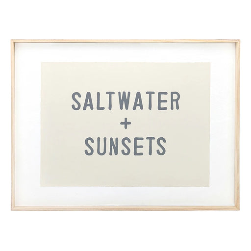 Wood Sign - Salt Water + Sunsets