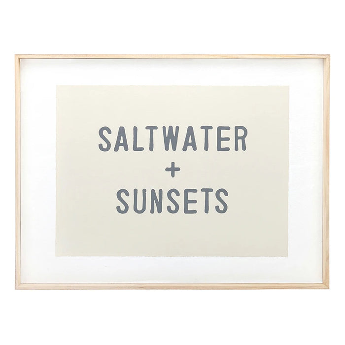 Wood Sign - Salt Water + Sunsets