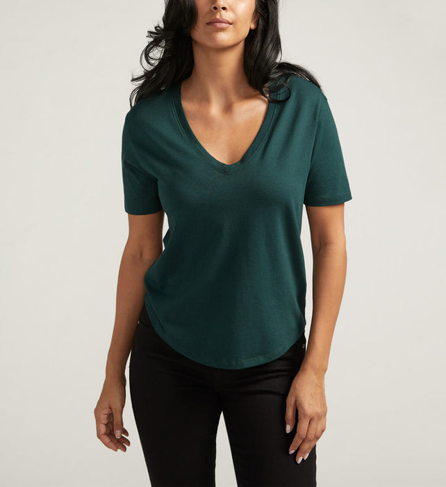 Drapey Luxe V-Neck Tee