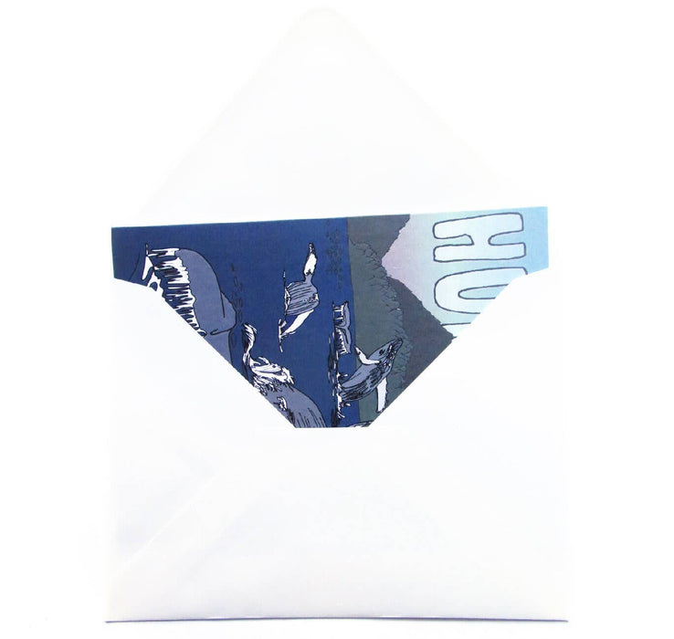 Hurrah Whales Card