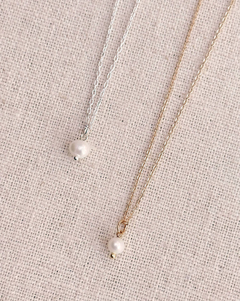 Little Freshwater Pearl Charm Necklace