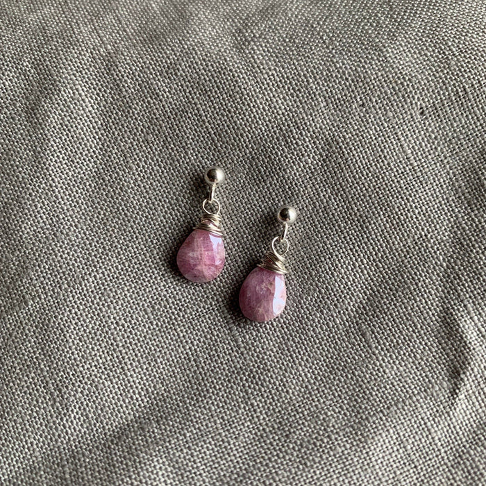 Pink Sapphire - Linnaea Earrings