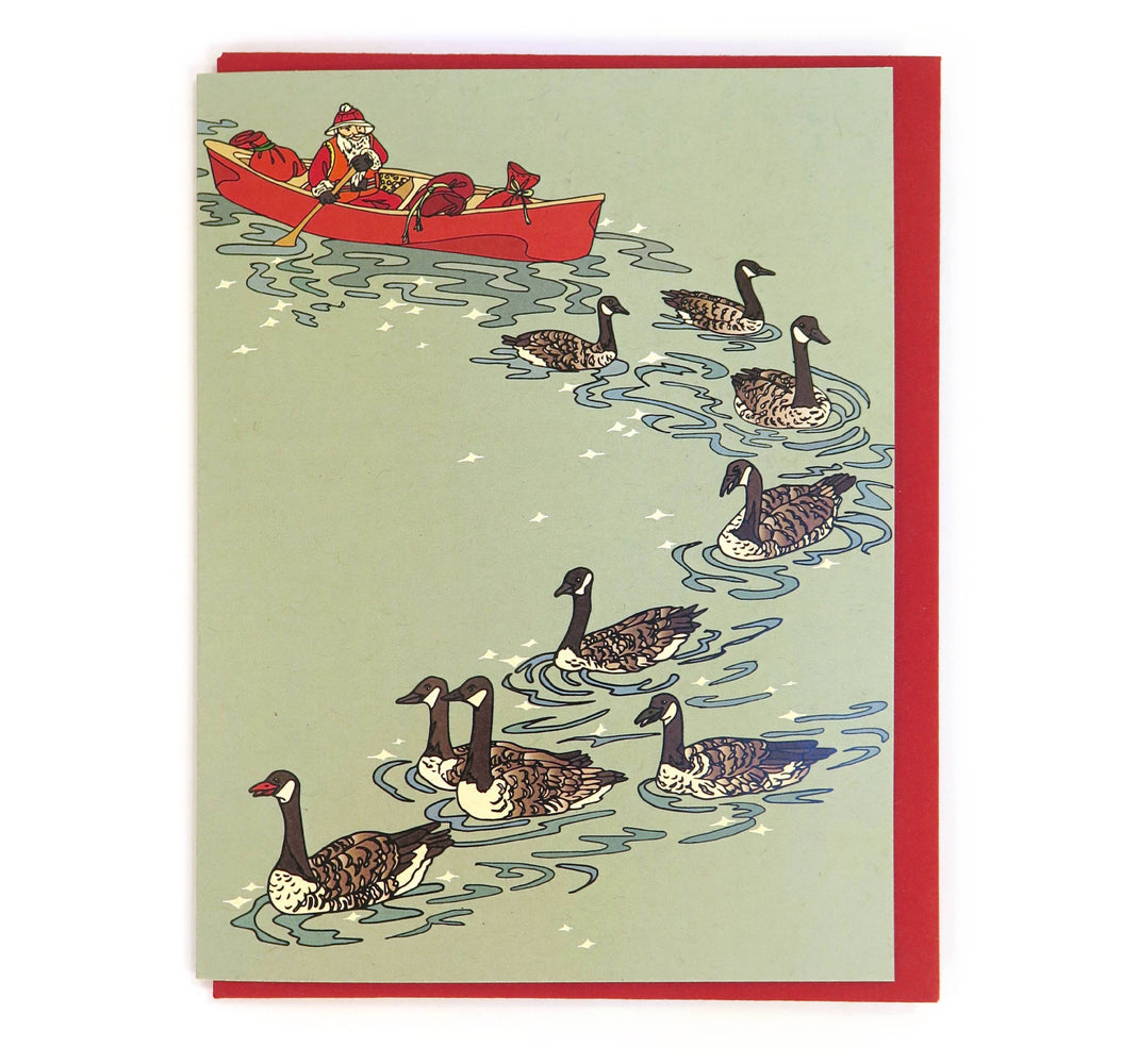 Christmas Canoe Trip Card