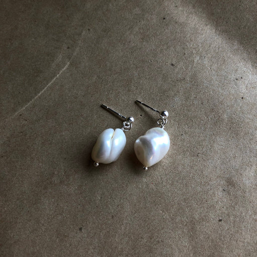 Baroque Pearl Earrings | Silver