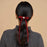 Holiday Velvet & Gemstone Bow Hair Clip