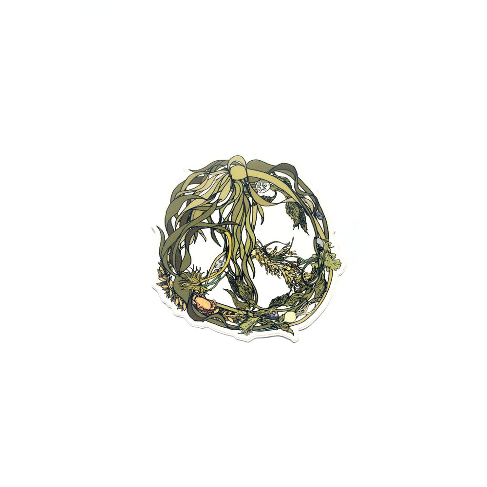 Kelp Peace Sign Sticker