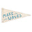 Make Waves Canvas Pennant Flag - Surf Coastal Decor