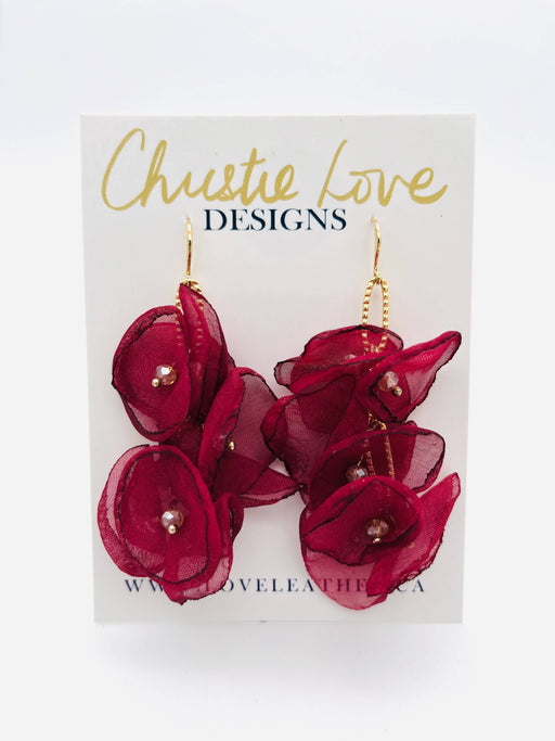 “Paris” (Burgundy)- flowers and gold, hypoallergenic 