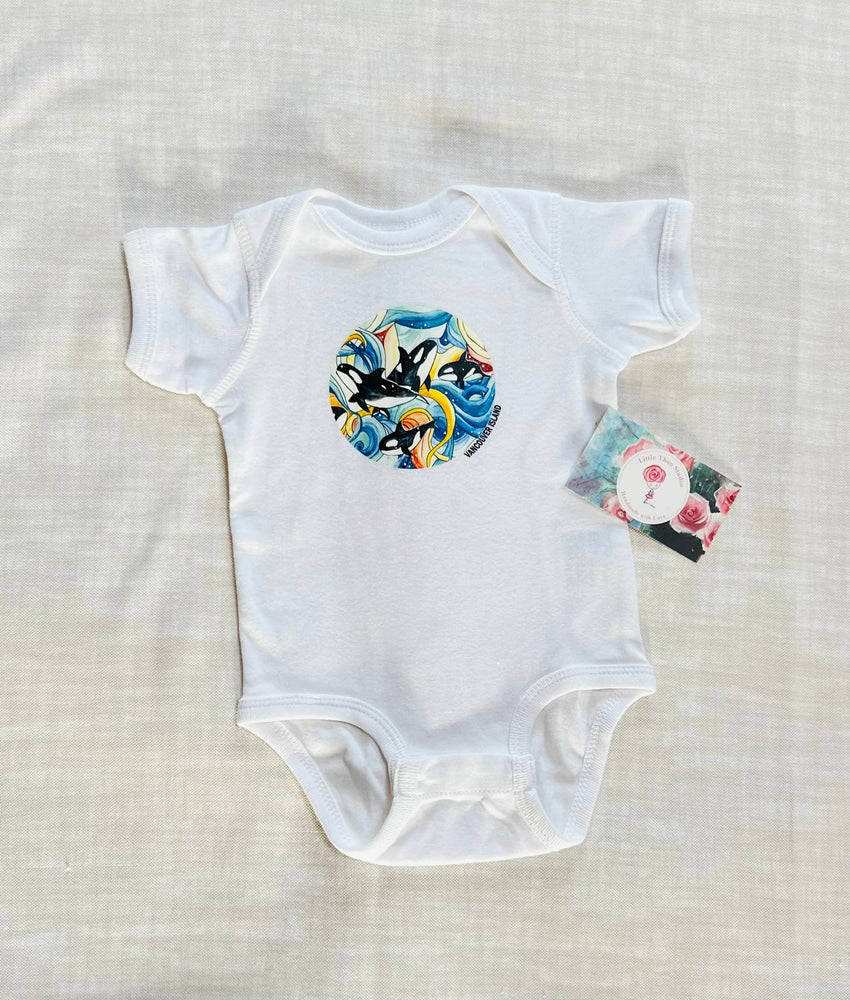 Vancouver Island (Orcas) baby bodysuit