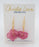 "London"- Gold and Mauve floral earrings- Hypoallergenic