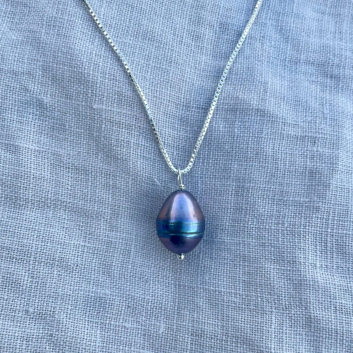 Baroque Pearl Necklace | Silver