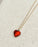 Red Venetian Glass Heart Charm Necklace