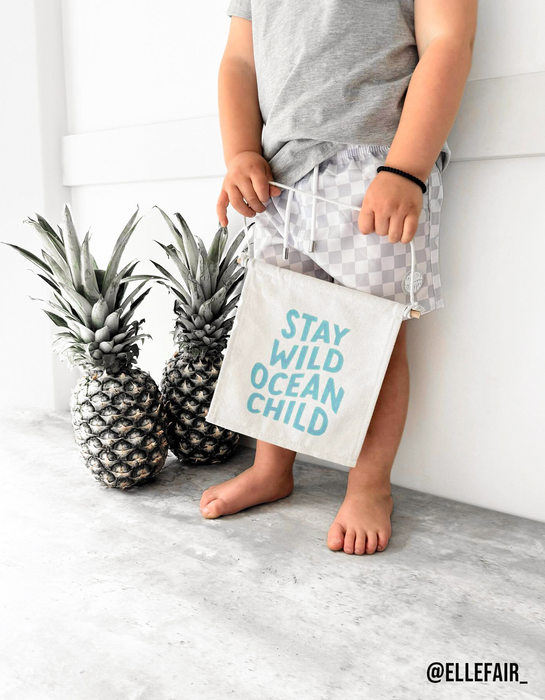 Stay Wild Ocean Child Canvas Hang Sign - Coastal Wall Decor
