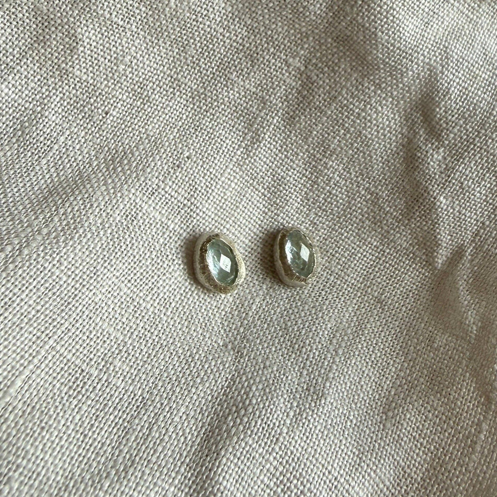 Skye Studs | Aquamarine & Silver
