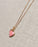 Pink Love Heart & Pearl Charm Necklace