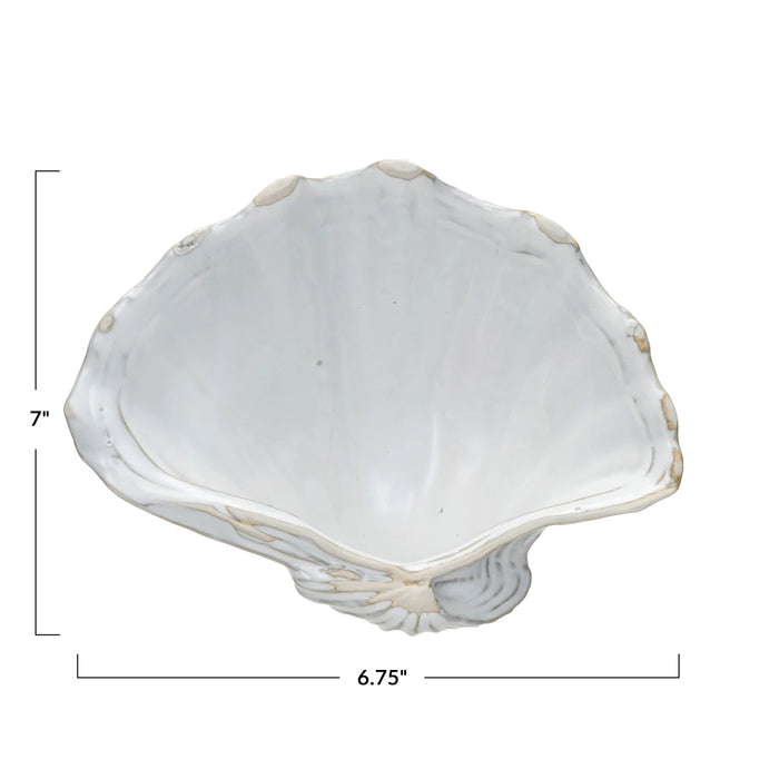 Stoneware Shell Plate 8635