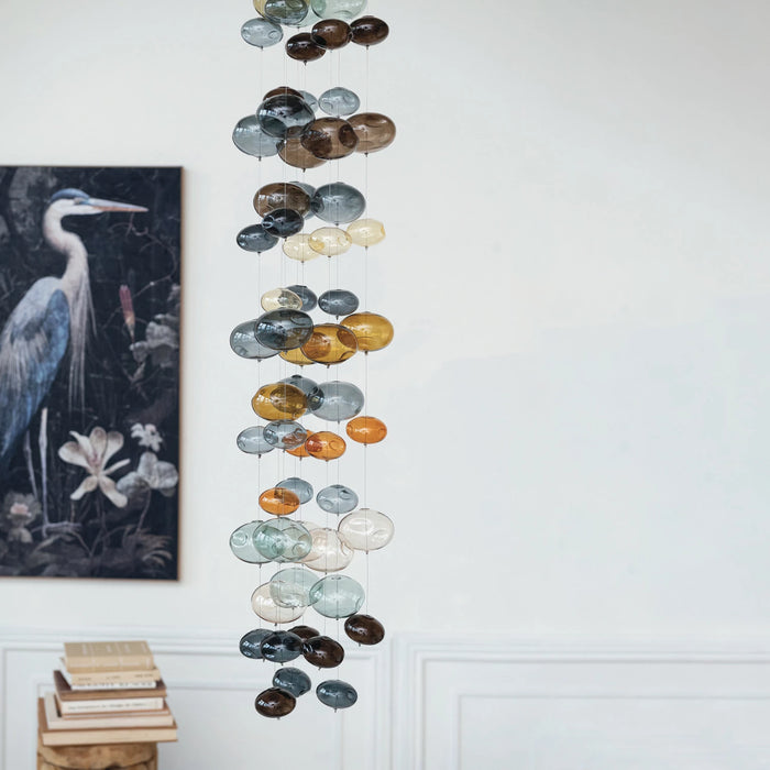 Brown Hand-Blown Glass Bubble Garland