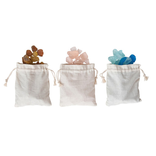 Tumbled Sea Glass Pieces in Cotton Bag