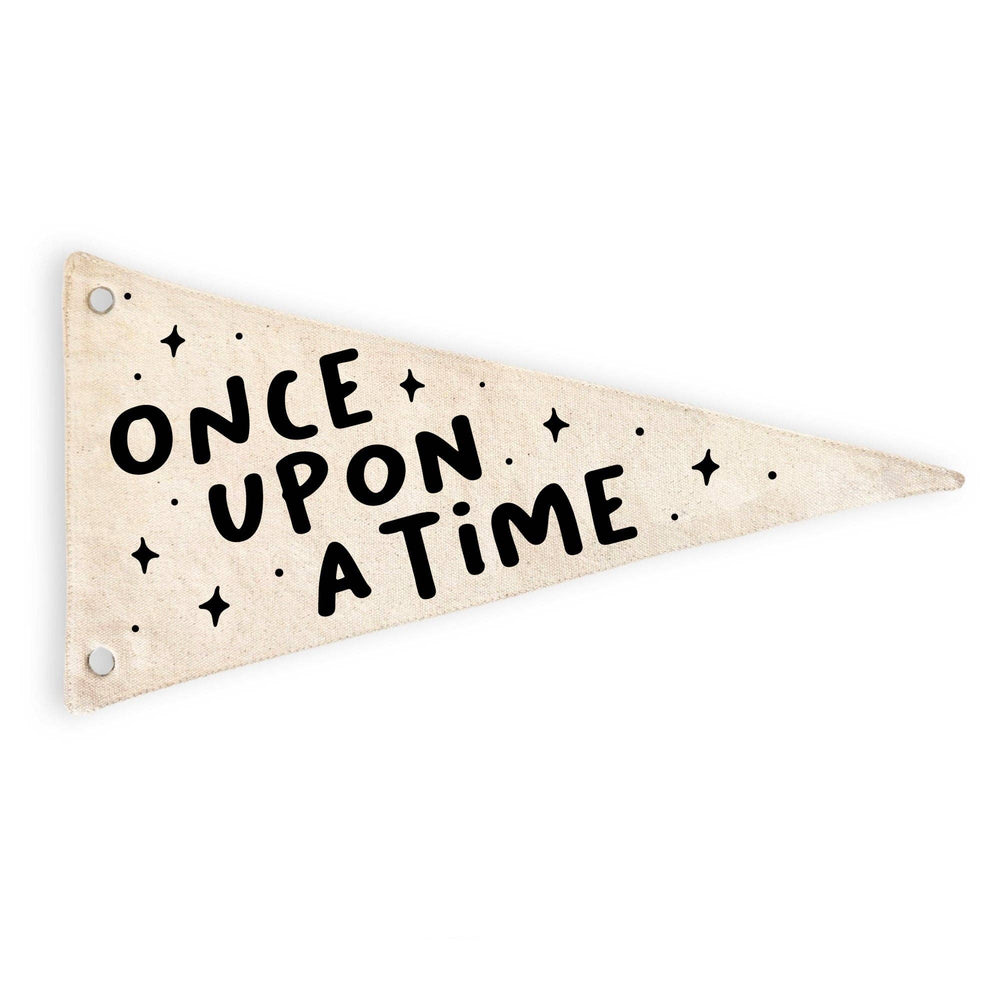 Once Upon A Time Canvas Pennant Flag - Kids Decor