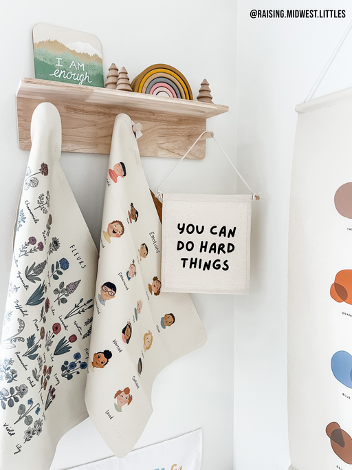 You Can Do Hard Things Canvas Hang Sign - Kids Wall Decor
