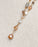 Gold & Multicolor Pearl Beaded Y Necklace