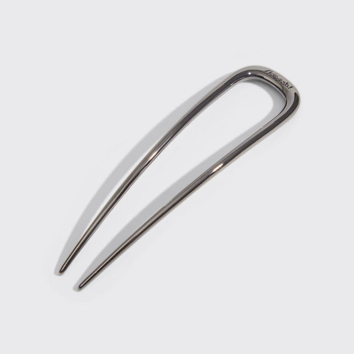 Metal French Hair Pin - Hematite