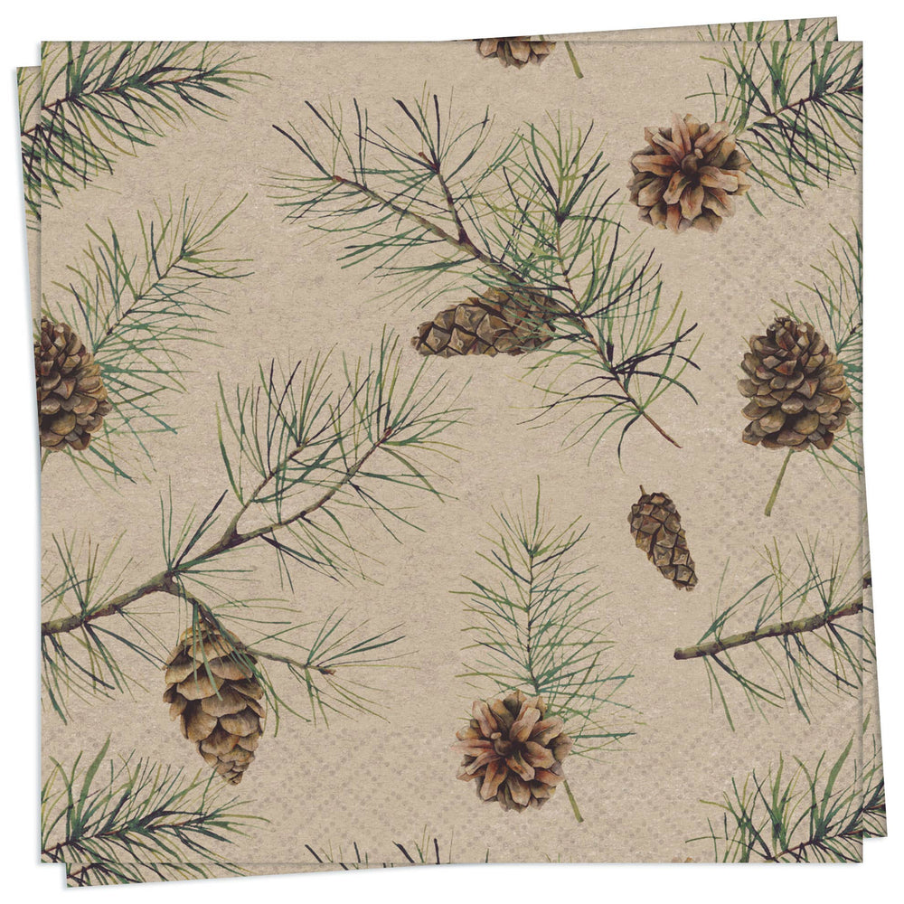 Pinecone Elegance Naturals Luncheon Napkin