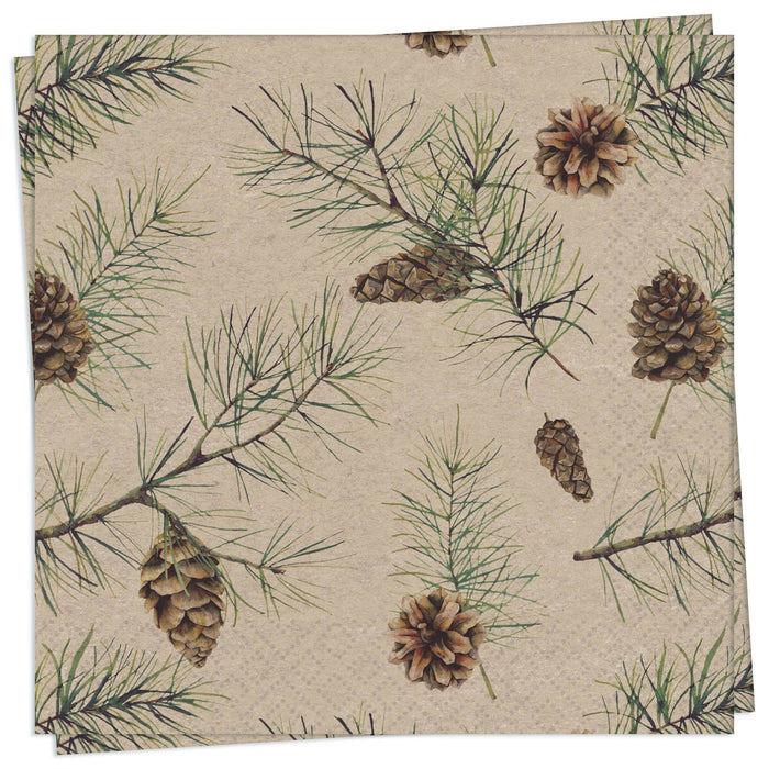 Pinecone Elegance Naturals Luncheon Napkin